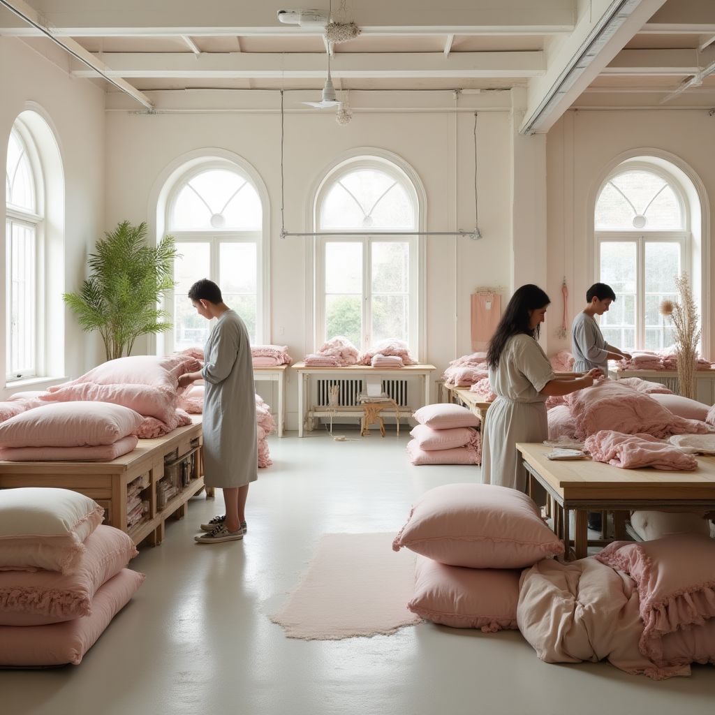 LunoSleep workshop with artisans crafting products